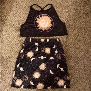 Sun, Stars, Moon 2-piece set